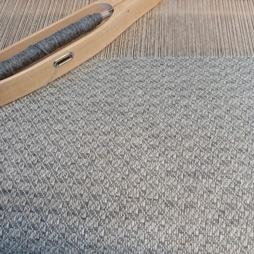 contemporary weaving with cotton and wool